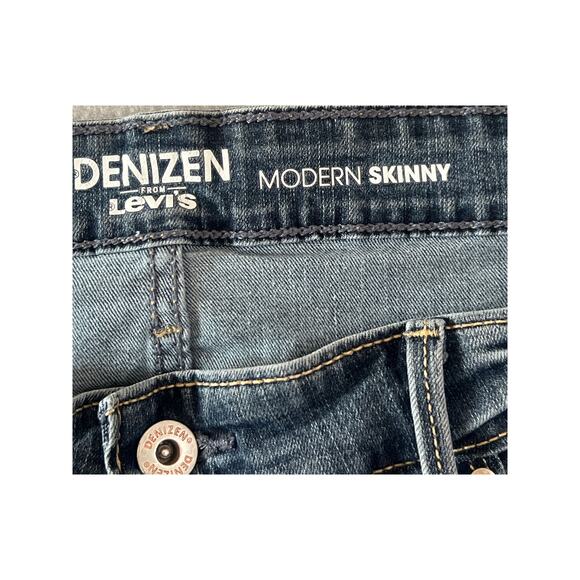 Denizen From Levi's Jeans Womens 18 S Blue Modren Skinny 34x30 Demin Stretch - Picture 4 of 5